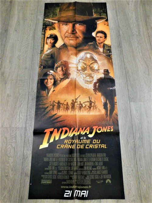 Affiche de Cinéma Originale - Indiana Jones et le royaume du crâne de cristal - 60x160cm État correct N/A reconditionné disponible sur Fnac