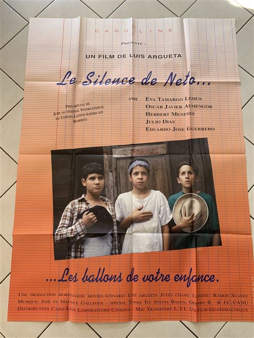 Affiche de Cinéma Originale - Le Silence de Neto... - Luis Argueta - 116x158cm État correct N/A reconditionné disponible sur Fnac