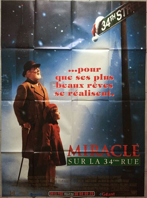 Acheter Affiche de Cinéma Originale - Miracle sur la 34ème rue - 1994 - 120x160cm État correct - 13,99 € Affiche de Cinéma Originale - Miracle sur la 34ème rue - 1994 - 120x160cm État correct reconditionné disponible sur Fnac