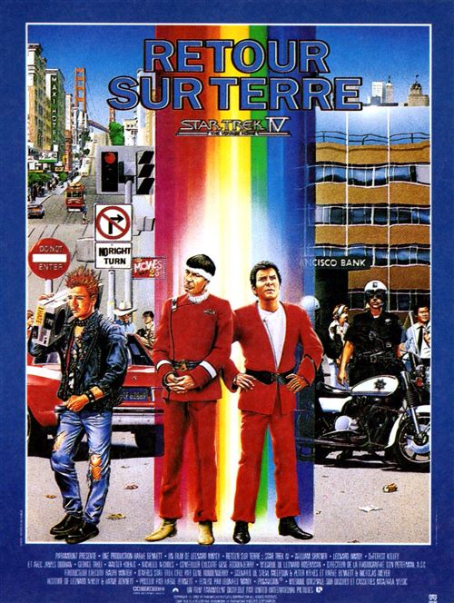 Affiche de Cinéma Originale - Star Trek IV/4 : Retour sur Terre - The Voyage Home - 1986 Leonard Nimoy - 40x60cm État correct N/A reconditionné disponible sur Fnac