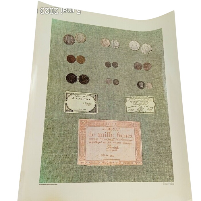Affiche éditions scolaires Chaix - Monnaies révolutionnaires Bon état - 10,50 € Affiche éditions scolaires Chaix - Monnaies révolutionnaires Bon état reconditionné disponible sur Label Emmaüs