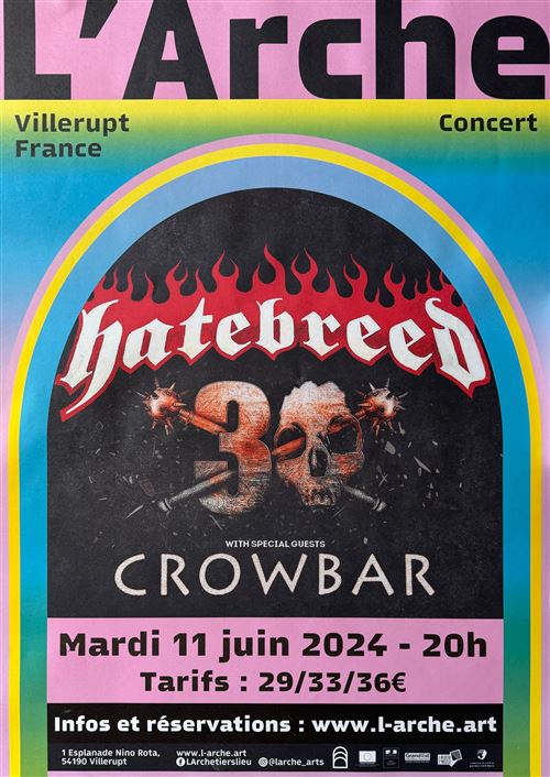 Affiche - Hatebreed - Concert 2024 - 60x86cm État correct N/A reconditionné disponible sur Fnac