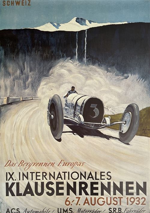 Affiche - Internationales Klausenrennen - August 1932 - 56x79cm État correct N/A reconditionné disponible sur Fnac