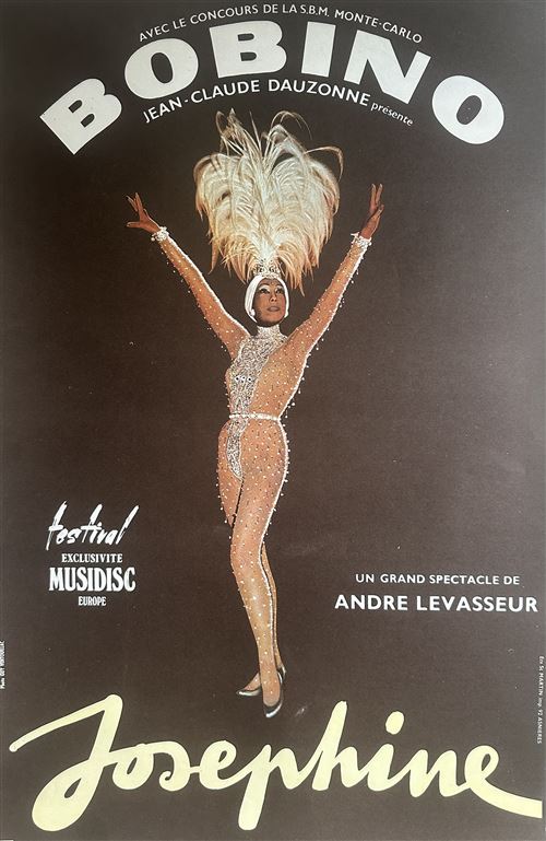 Affiche - Josephine Baker - 1975 - Jean-Claude Dauzonne - BOBINO - 38x58cm État correct N/A reconditionné disponible sur Fnac