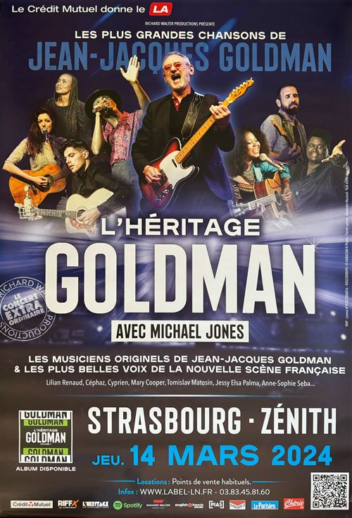 Acheter Affiche - L'héritage GOLDMAN 2024 - Michael Jones - 78x119cm État correct - 17,99 € Affiche - L'héritage GOLDMAN 2024 - Michael Jones - 78x119cm État correct N/A reconditionné disponible sur Fnac