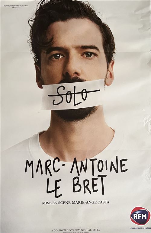 Affiche - Marc-Antoine LE BRET - Solo - 80x120cm État correct N/A reconditionné disponible sur Fnac