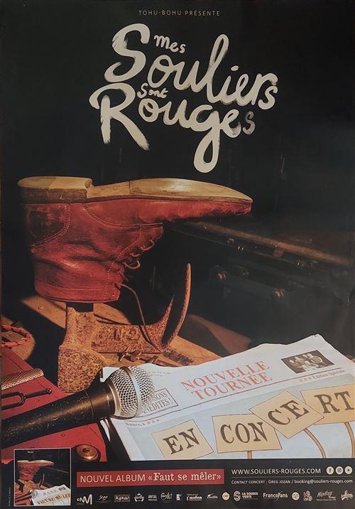 Affiche - Mes Souliers Sont Rouges - En Concert - Faut se mêler - 70x100cm État correct reconditionné disponible sur Fnac