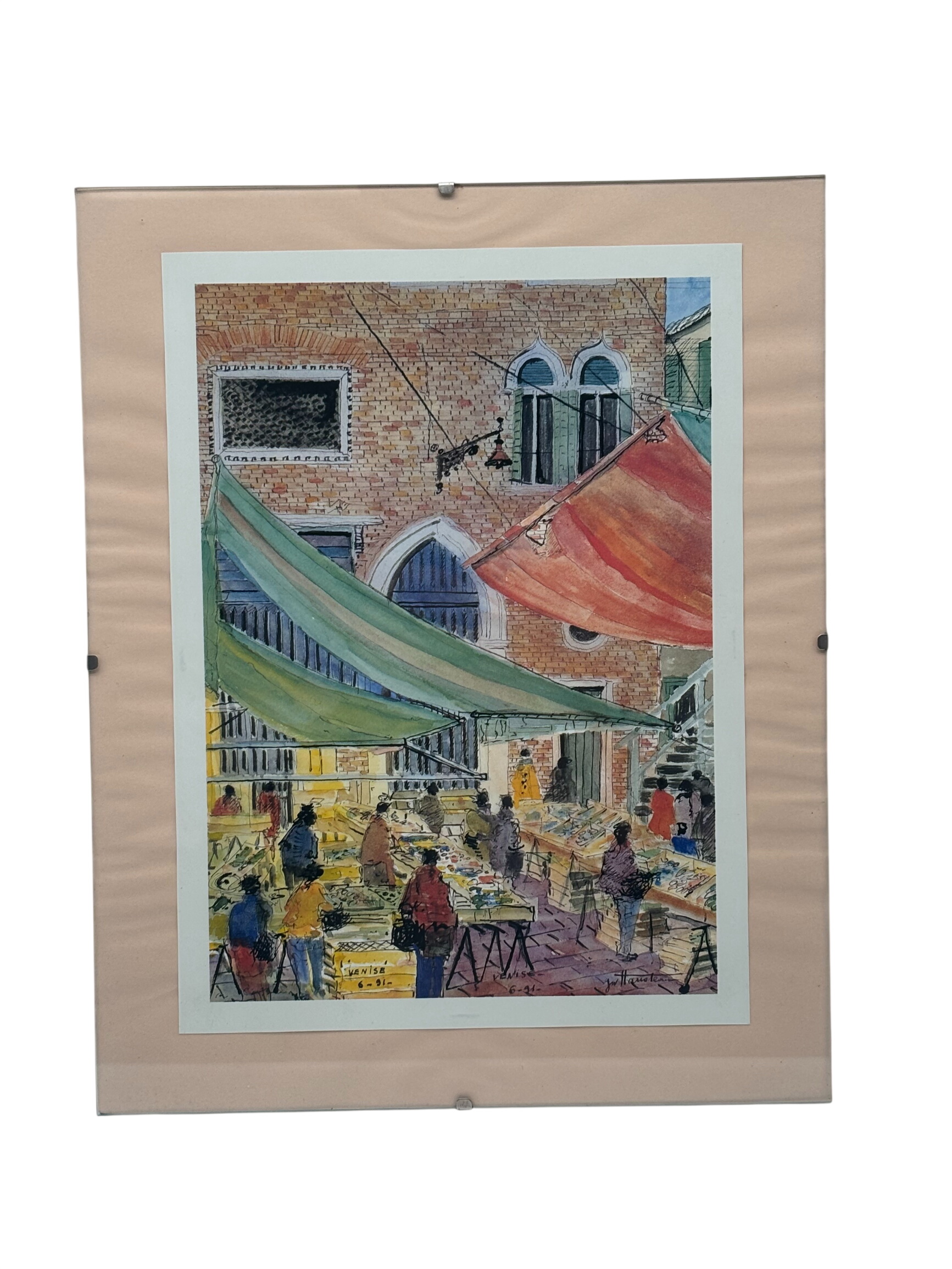 Affiche sous-verre – Paysage de Venise Très bon état - 13,50 € Affiche sous-verre – Paysage de Venise Très bon état reconditionné disponible sur Label Emmaüs