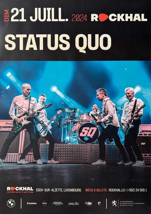 Affiche - Status Quo - Concert Luxembourg 2024 - 60x86cm État correct reconditionné disponible sur Fnac