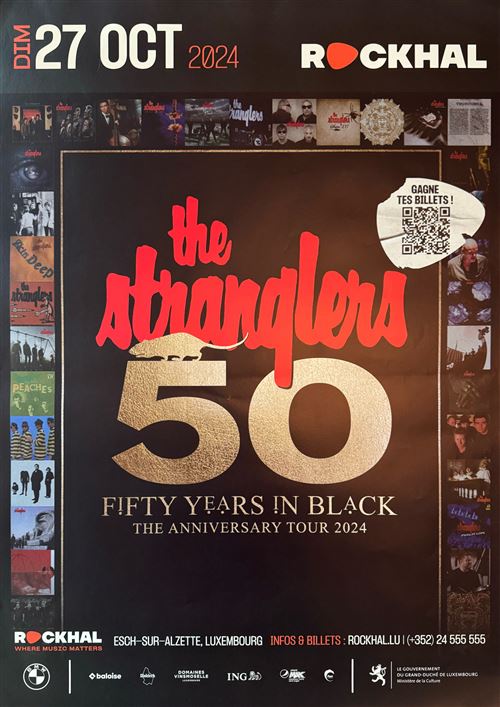 Affiche - The Stranglers - Fifty Years In Black The Anniversary Tour 2024 - 60x84cm État correct N/A reconditionné disponible sur Fnac
