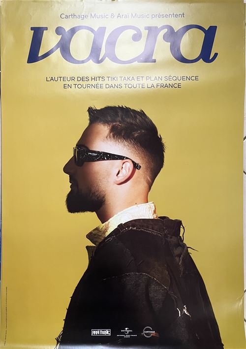 Acheter Affiche - VACRA - En tournée 2023 - 70x100cm État correct - 17,99 € Affiche - VACRA - En tournée 2023 - 70x100cm État correct N/A reconditionné disponible sur Fnac