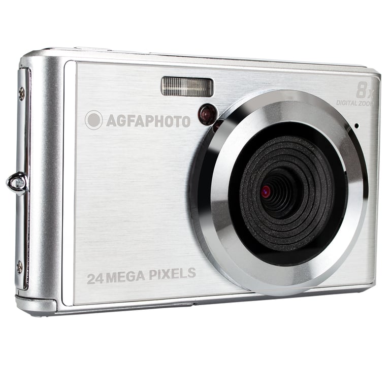 AGFAPHOTO Realishot DC5500 - Appareil Photo Numérique Compact, 24 MP, Ecran LCD 2,4 , Zoom Digital 8x, Vidéo HD 720p, Mémoire Externe SD, Batterie Lithium - Silver - Excellent état Parfait état - 48,99 € AGFAPHOTO Realishot DC5500 - Appareil Photo Numérique Compact, 24 MP, Ecran LCD 2,4 , Zoom Digital 8x, Vidéo HD 720p, Mémoire Externe SD, Batterie Lithium - Silver - Excellent état Parfait état reconditionné disponible sur Pixmania