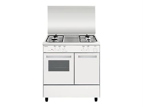 Airlux Alpha AA8PGWH2 - Cuisinière - pose libre - largeur : 80 cm - profondeur : 54.5 cm - hauteur : 90 cm - Blanc/inox État correct N/A reconditionné disponible sur Fnac