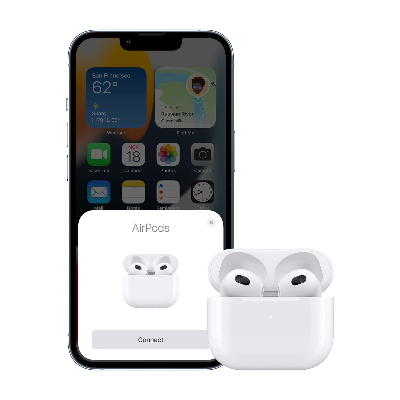 Voir photo 2 de AirPods 3eme génération AirPods 3eme génération État correct reconditionné photo 2