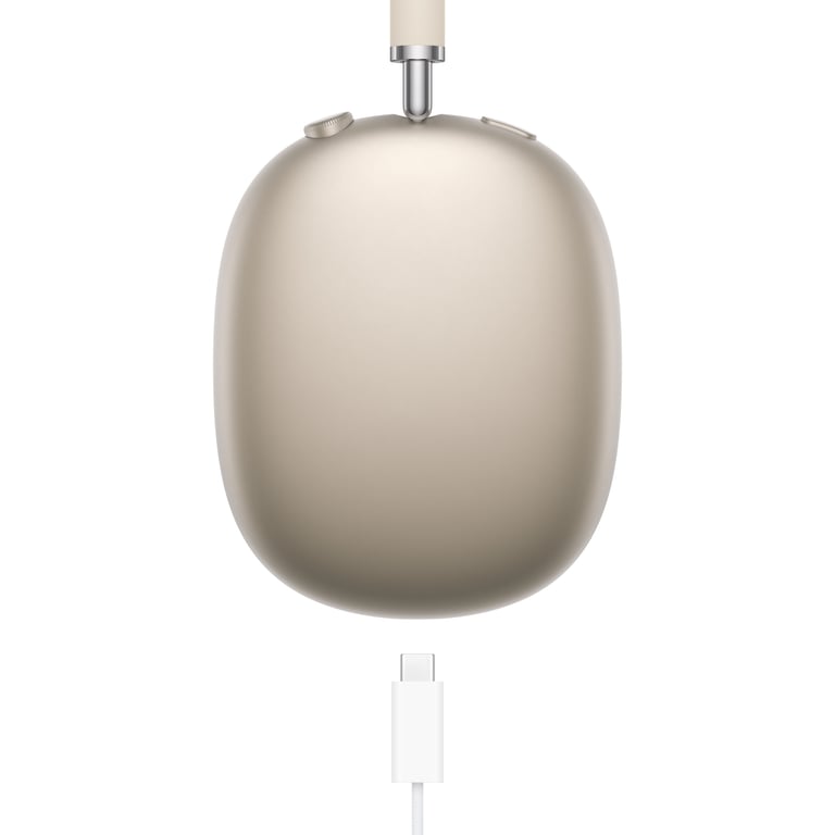 AirPods Max (2024), Casque Sans fil, USB Type-C Bluetooth, Lumière stellaire - Très bon état Très bon état Apple reconditionné photo 3 | Dero