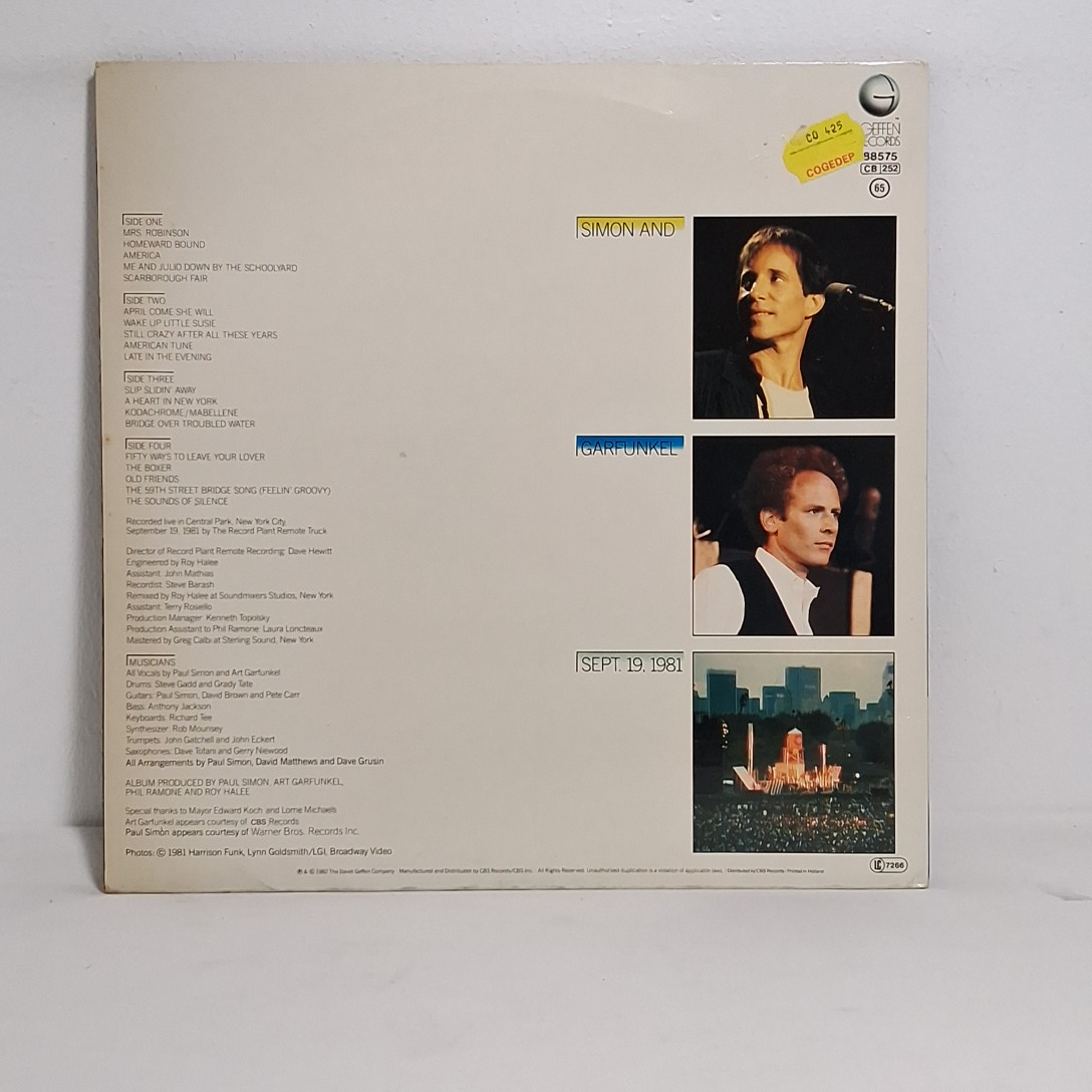 Voir photo 3 de Album Simon et Garfunkel " the concert in Central Park" en double vinyle 33t Album Simon et Garfunkel " the concert in Central Park" en double vinyle 33t État correct reconditionné photo 3