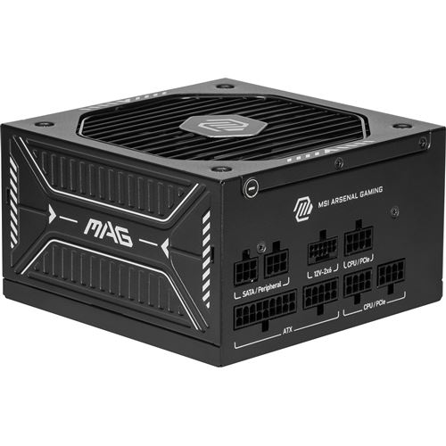 Alimentation PC modulaire MSI MAG A750GLS PCIE5 750W 80 PLUS Gold noir État correct MSI reconditionné disponible sur Fnac