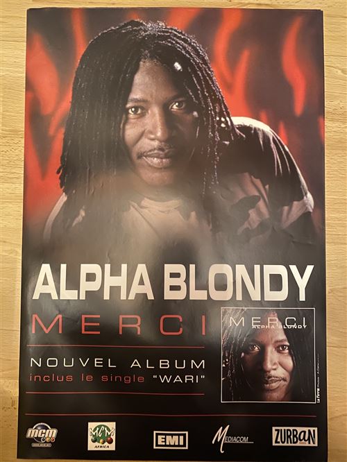 Alpha Blondy - Merci - 40x60cm - Affiche État correct reconditionné disponible sur Fnac
