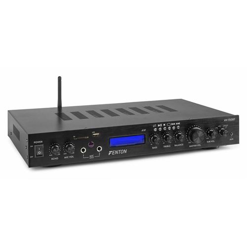 Amplificateur 5 Canaux Fenton Av-150bt – 2 X 100w + 3 X 60w, Bluetooth, Usb, Sd, 2 Entrées Micro, Entrée Ligne Rca, Réglage Graves/aigus Et Echo État correct - 80,67 € Amplificateur 5 Canaux Fenton Av-150bt – 2 X 100w + 3 X 60w, Bluetooth, Usb, Sd, 2 Entrées Micro, Entrée Ligne Rca, Réglage Graves/aigus Et Echo État correct N/A reconditionné disponible sur Fnac | Dero