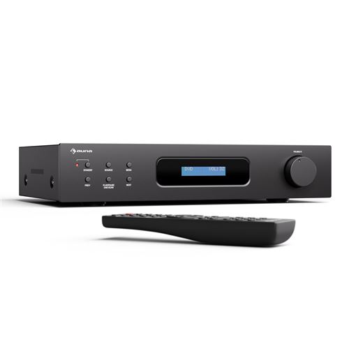 Amplificateur HiFi Stéréo Auna 2x60W Bluetooth Radio DAB+ CD/DVD - Chaine HiFi home cinéma - Noir État correct N/A reconditionné disponible sur Fnac
