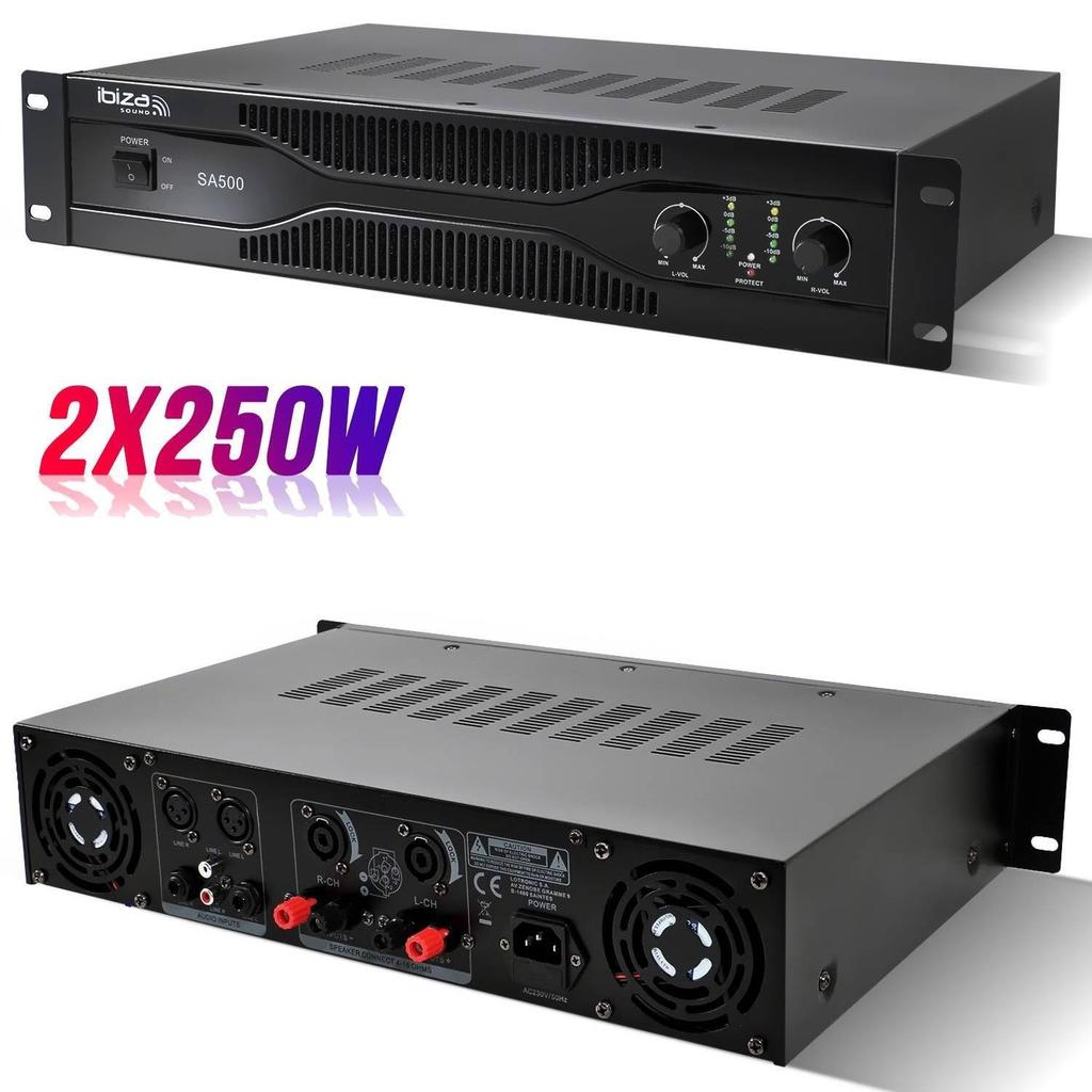 Voir photo 2 de Amplificateur Pack Sono Dj Amplificateur 500W IBIZA SOUND SA500 + Table de mixage MIX800 + CASQUE + Câblages RCA + PC | Dero Amplificateur Pack Sono Dj Amplificateur 500W IBIZA SOUND SA500 + Table de mixage MIX800 + CASQUE + Câblages RCA + PC Reconditionné Ibiza Sound reconditionné photo 2 | Dero