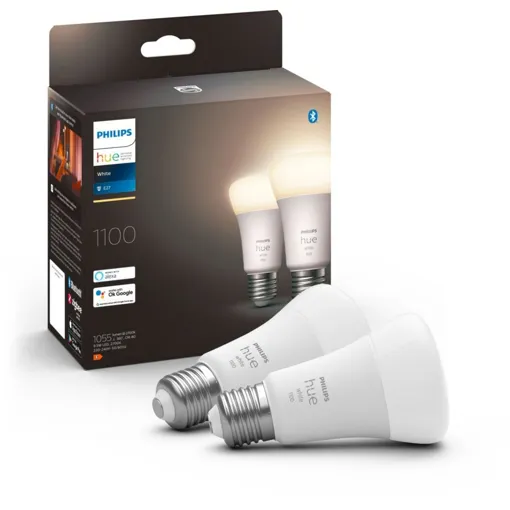 Ampoule Connectée Led Philips Hue White E27 9.5w (Équivalent 75w) 1050lm - Pack De 2 Bon état - 25,00 € Ampoule Connectée Led Philips Hue White E27 9.5w (Équivalent 75w) 1050lm - Pack De 2 Bon état reconditionné disponible sur Rakuten