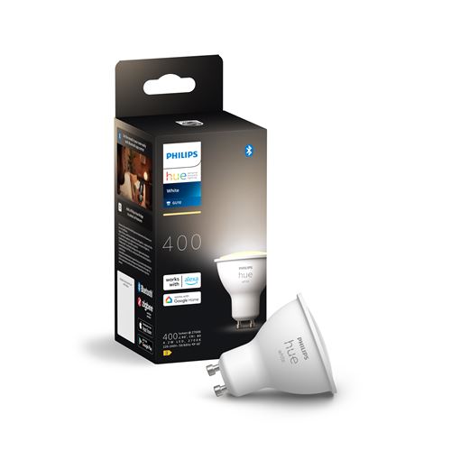 Ampoule connectée Philips Hue White GU10 5,5 W Blanc État correct reconditionné disponible sur Fnac