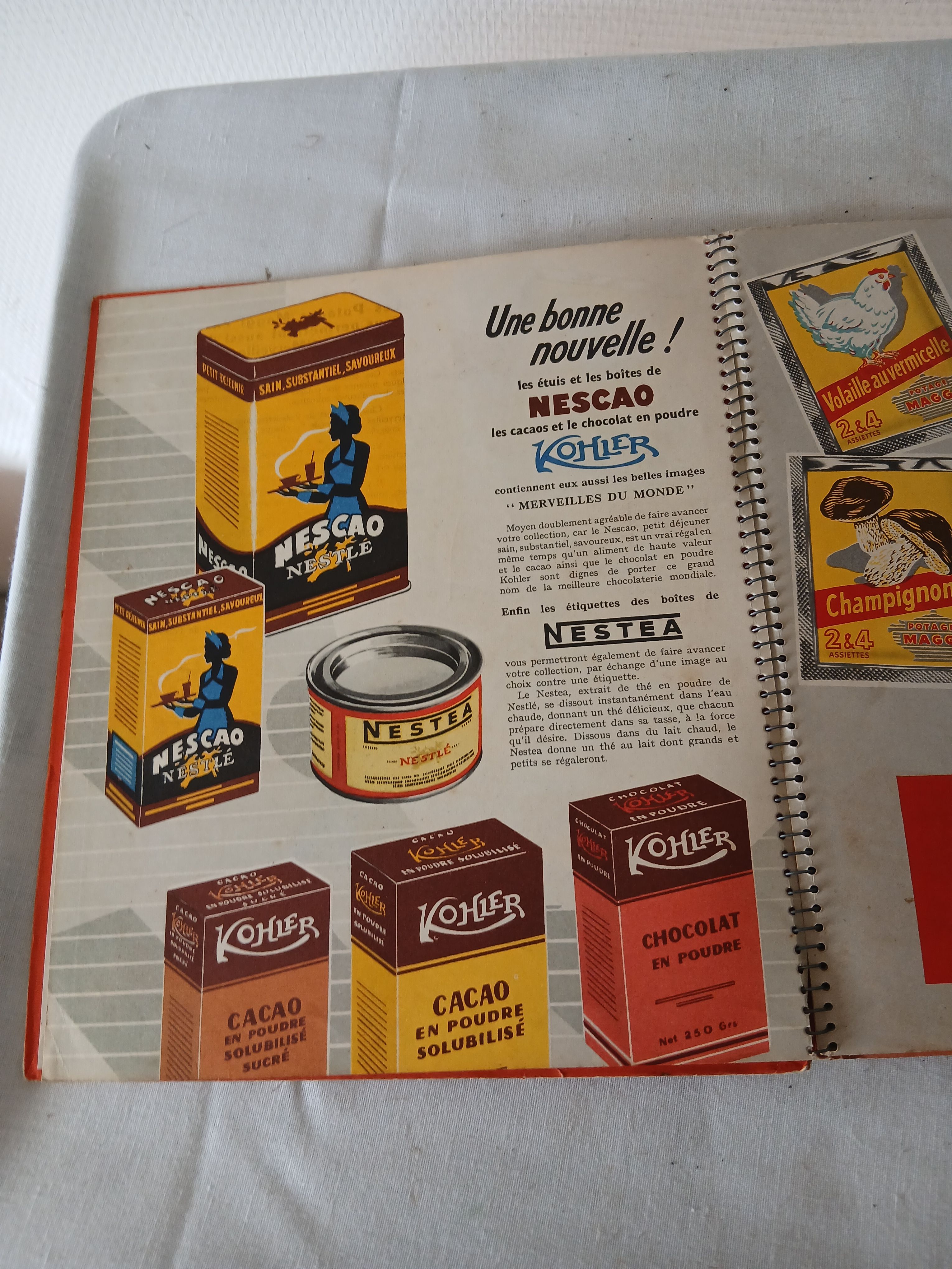 Voir photo 5 de Ancien album édité par les chocolats NESTLE et KHOLER (1956-1957) incomplet. Ancien album édité par les chocolats NESTLE et KHOLER (1956-1957) incomplet. Bon état reconditionné photo 5