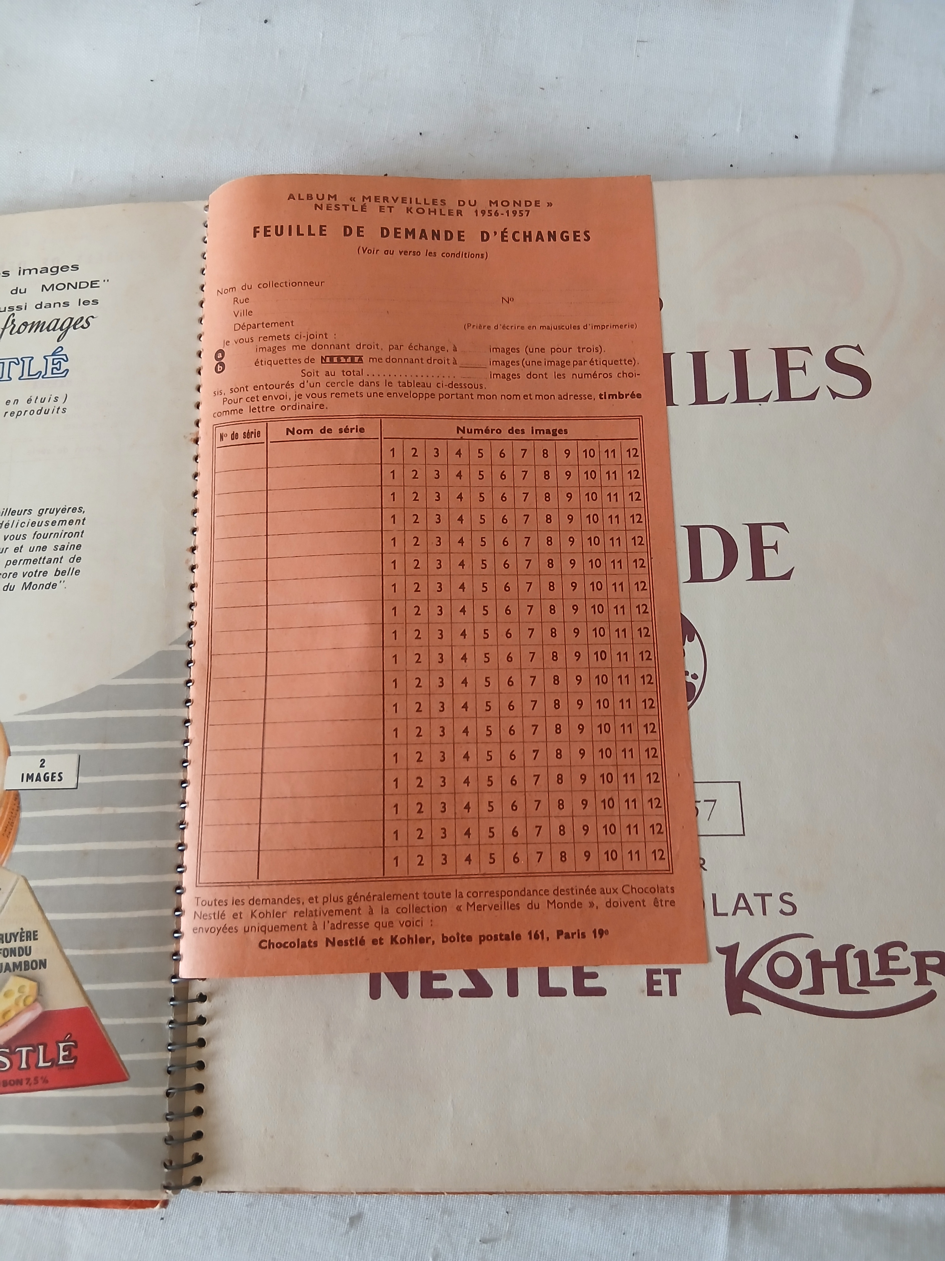 Voir photo 8 de Ancien album édité par les chocolats NESTLE et KHOLER (1956-1957) incomplet. Ancien album édité par les chocolats NESTLE et KHOLER (1956-1957) incomplet. Bon état reconditionné photo 8