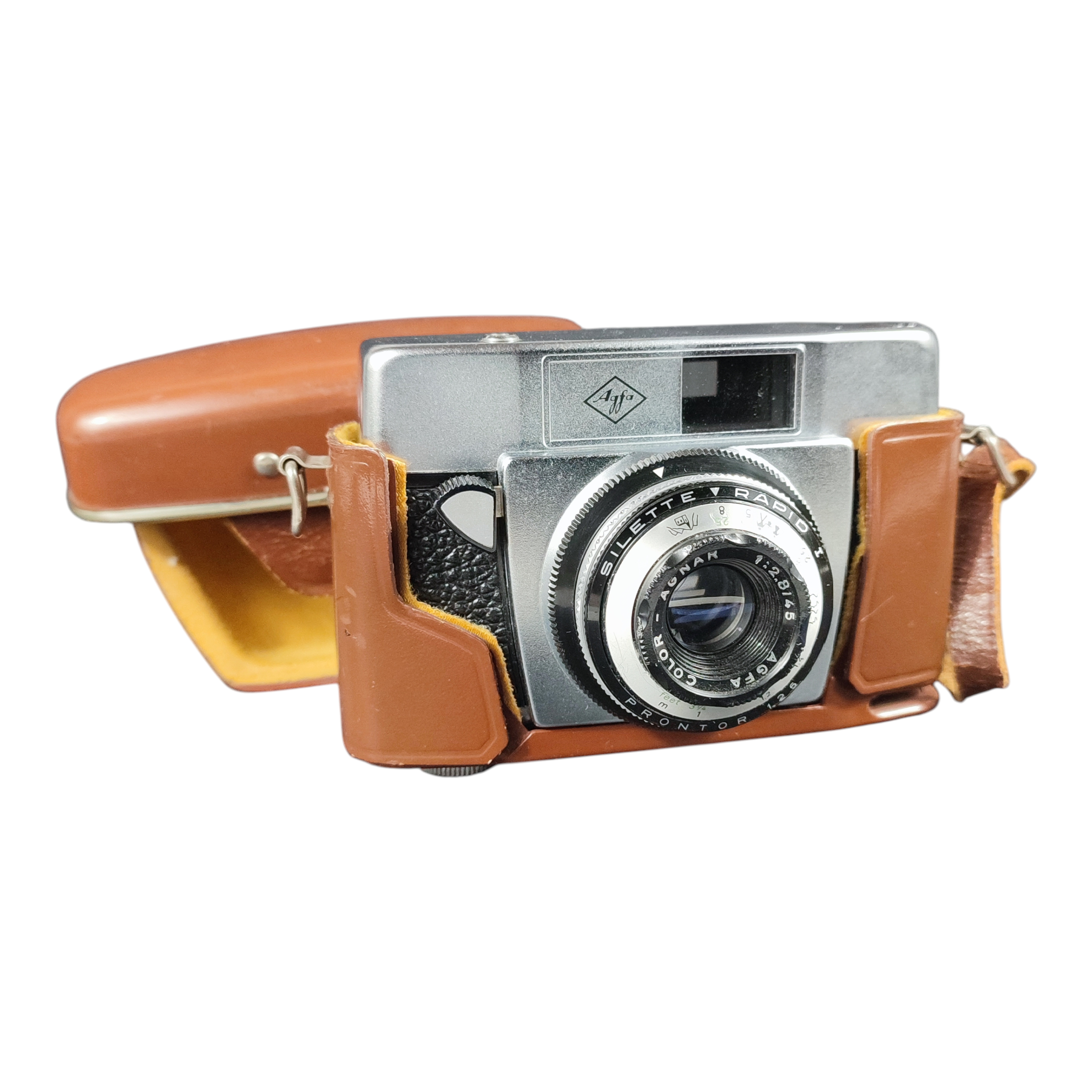 Ancien appareil photo argentique AGFA Prontor 125 Silette Rapid 1 Bon état - 12,50 € Ancien appareil photo argentique AGFA Prontor 125 Silette Rapid 1 Bon état reconditionné disponible sur Label Emmaüs