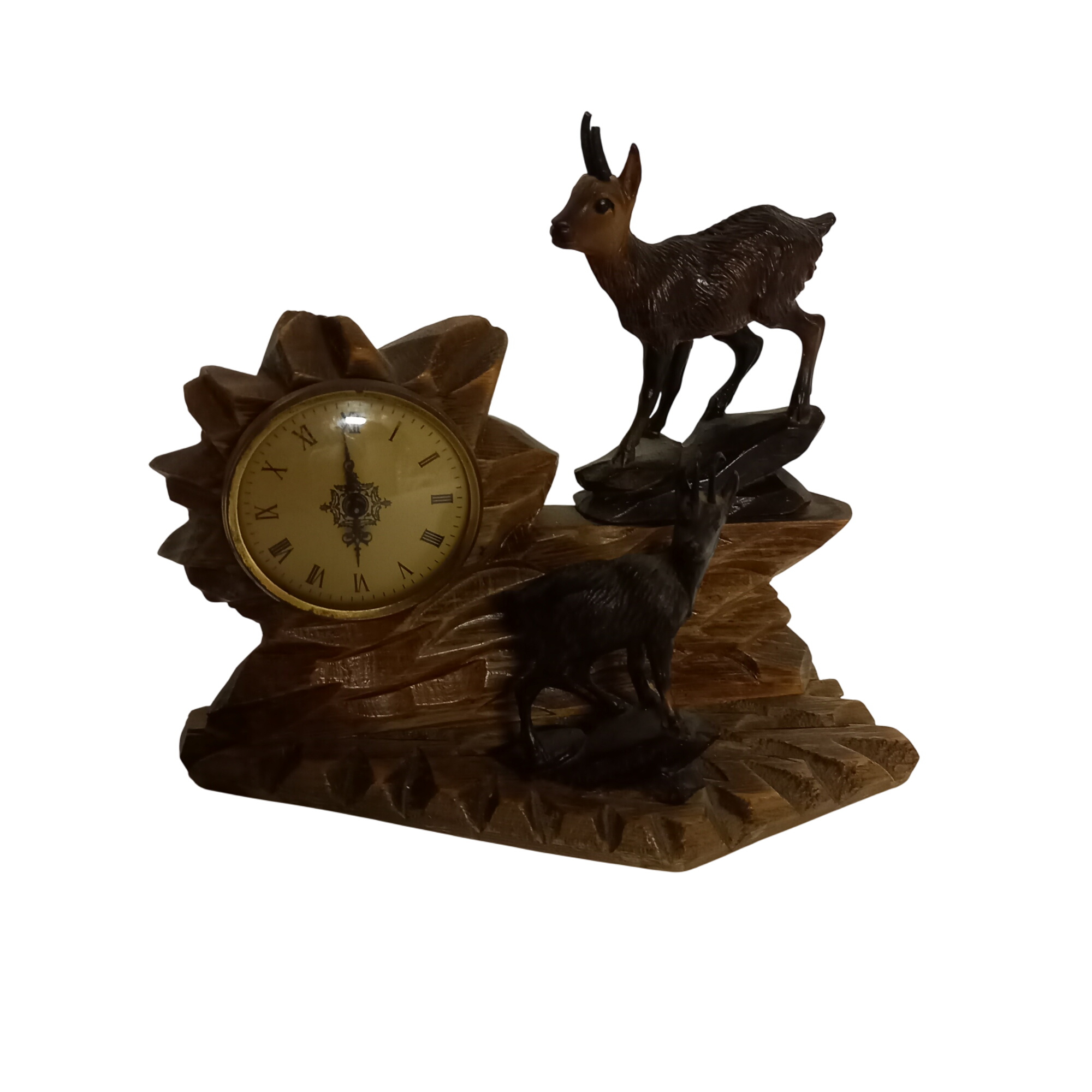 Ancien Baromètre en BOIS Forêt Noir à deux Chamois Bon état - 25,00 € Ancien Baromètre en BOIS Forêt Noir à deux Chamois Bon état reconditionné disponible sur Label Emmaüs