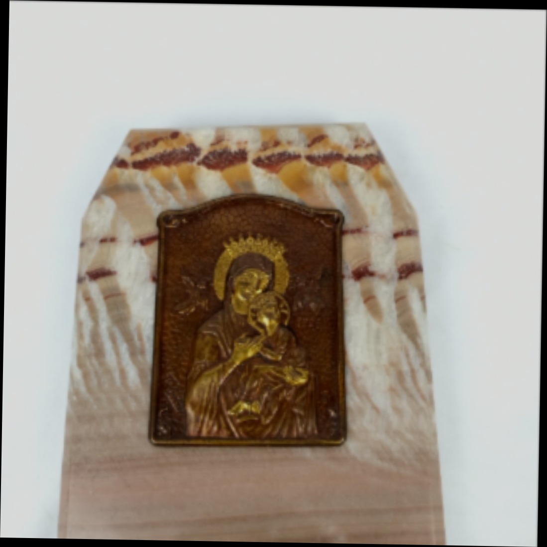 Voir photo 3 de Ancien bénitier "La Vierge et l'Enfant Jésus" Ancien bénitier "La Vierge et l'Enfant Jésus" Bon état reconditionné photo 3