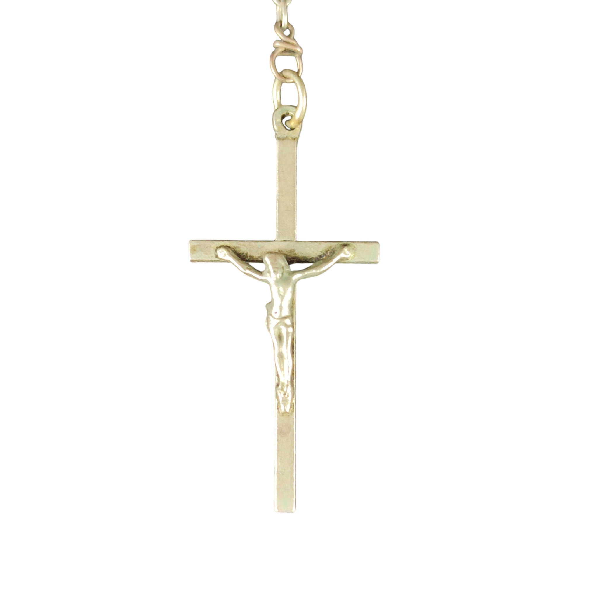 Voir photo 8 de Ancien chapelet avec sacoche de transport - Crucifix et pièce centrale en métal argenté - Perles de verre violettes ou en pierres d'améthyste Ancien chapelet avec sacoche de transport - Crucifix et pièce centrale en métal argenté - Perles de verre violettes ou en pierres d'améthyste Bon état reconditionné photo 8