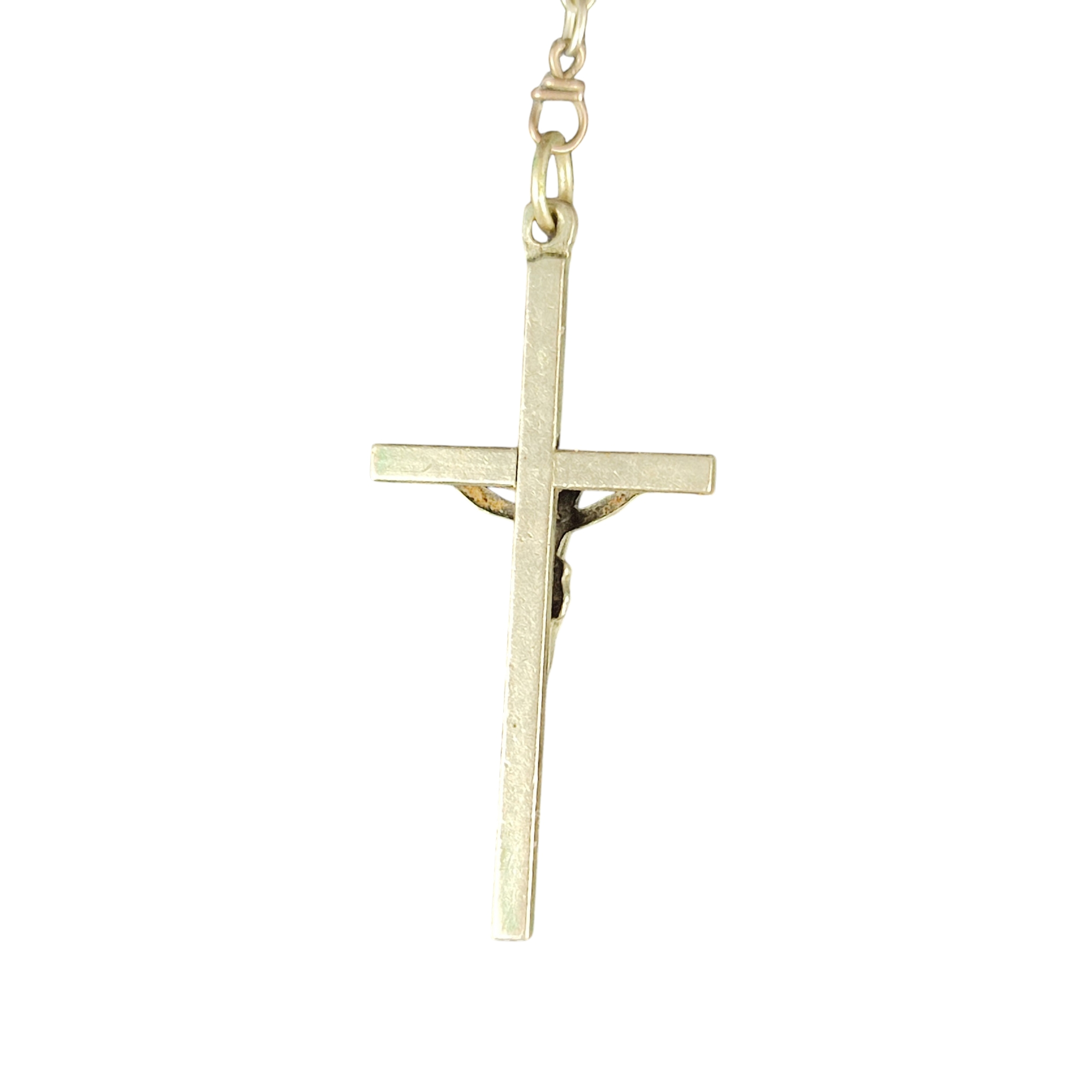Voir photo 9 de Ancien chapelet avec sacoche de transport - Crucifix et pièce centrale en métal argenté - Perles de verre violettes ou en pierres d'améthyste Ancien chapelet avec sacoche de transport - Crucifix et pièce centrale en métal argenté - Perles de verre violettes ou en pierres d'améthyste Bon état reconditionné photo 9