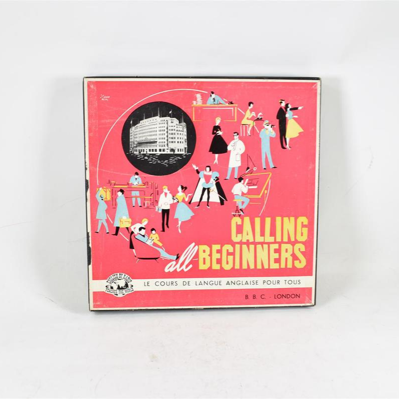 Ancien coffret d'apprentissage de l'anglais "calling beginners" 4 vinyles 33 tours 1/3 Bon état - 11,00 € Ancien coffret d'apprentissage de l'anglais "calling beginners" 4 vinyles 33 tours 1/3 Bon état reconditionné disponible sur Label Emmaüs