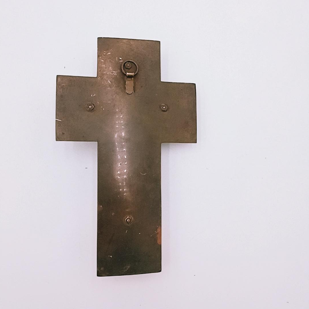 Voir photo 2 de Ancien crucifix en marbre - Inri Ancien crucifix en marbre - Inri Très bon état reconditionné photo 2