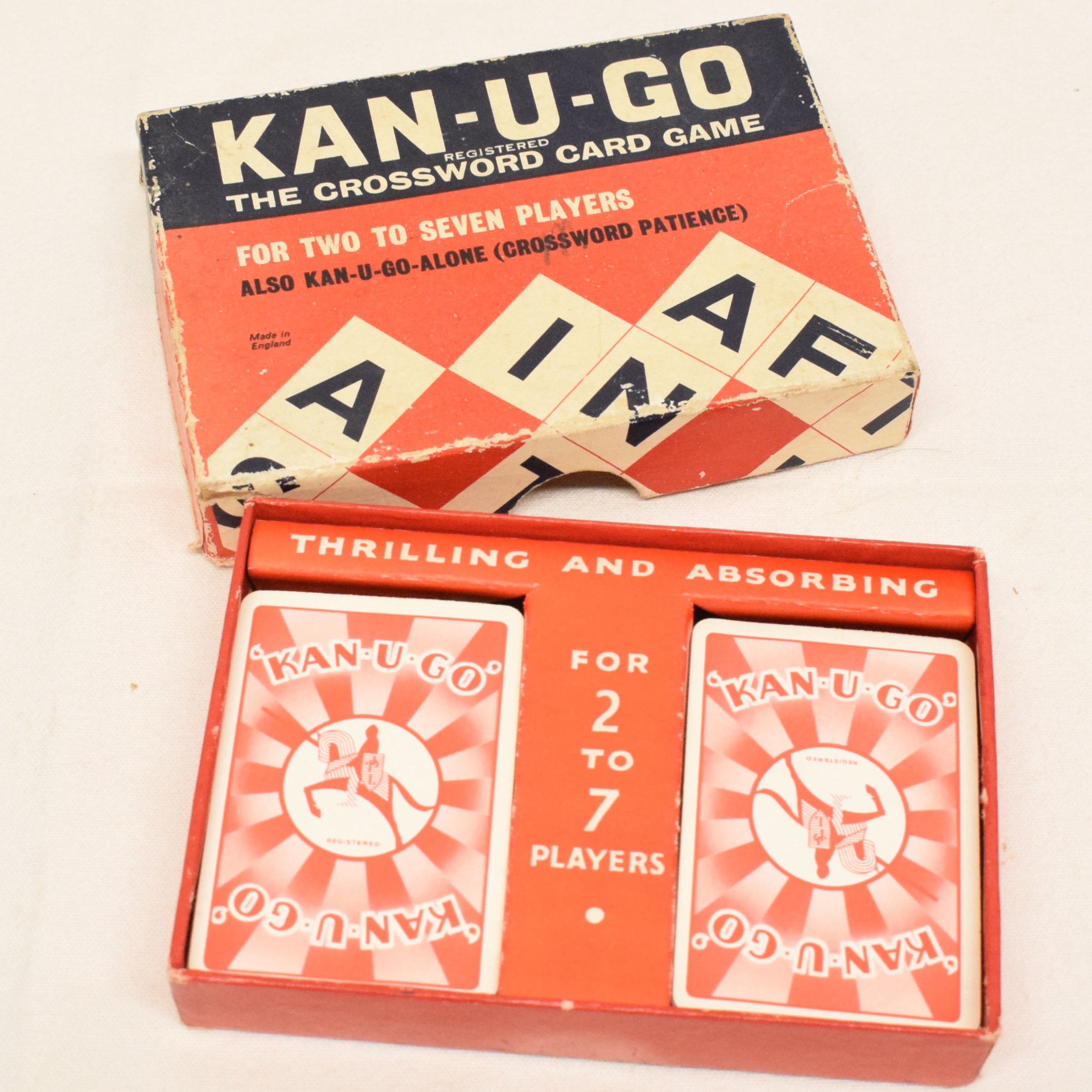 Voir photo 2 de Ancien jeu de cartes style mots croisés le KAN-U-GO Ancien jeu de cartes style mots croisés le KAN-U-GO État correct reconditionné photo 2
