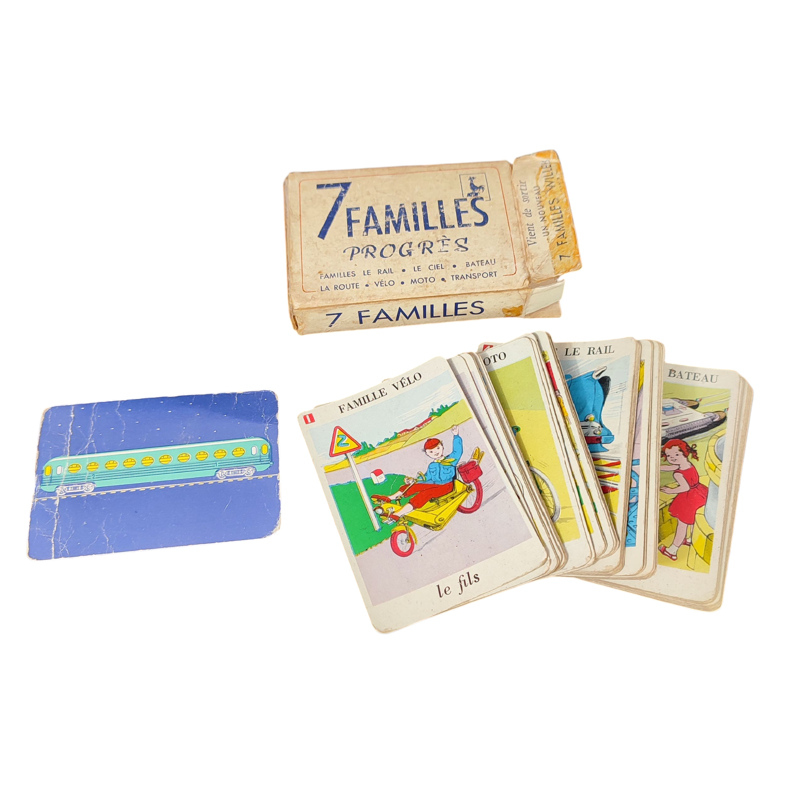 Voir photo 2 de Ancien jeu des 7 familles - années 1950 Ancien jeu des 7 familles - années 1950 État correct reconditionné photo 2