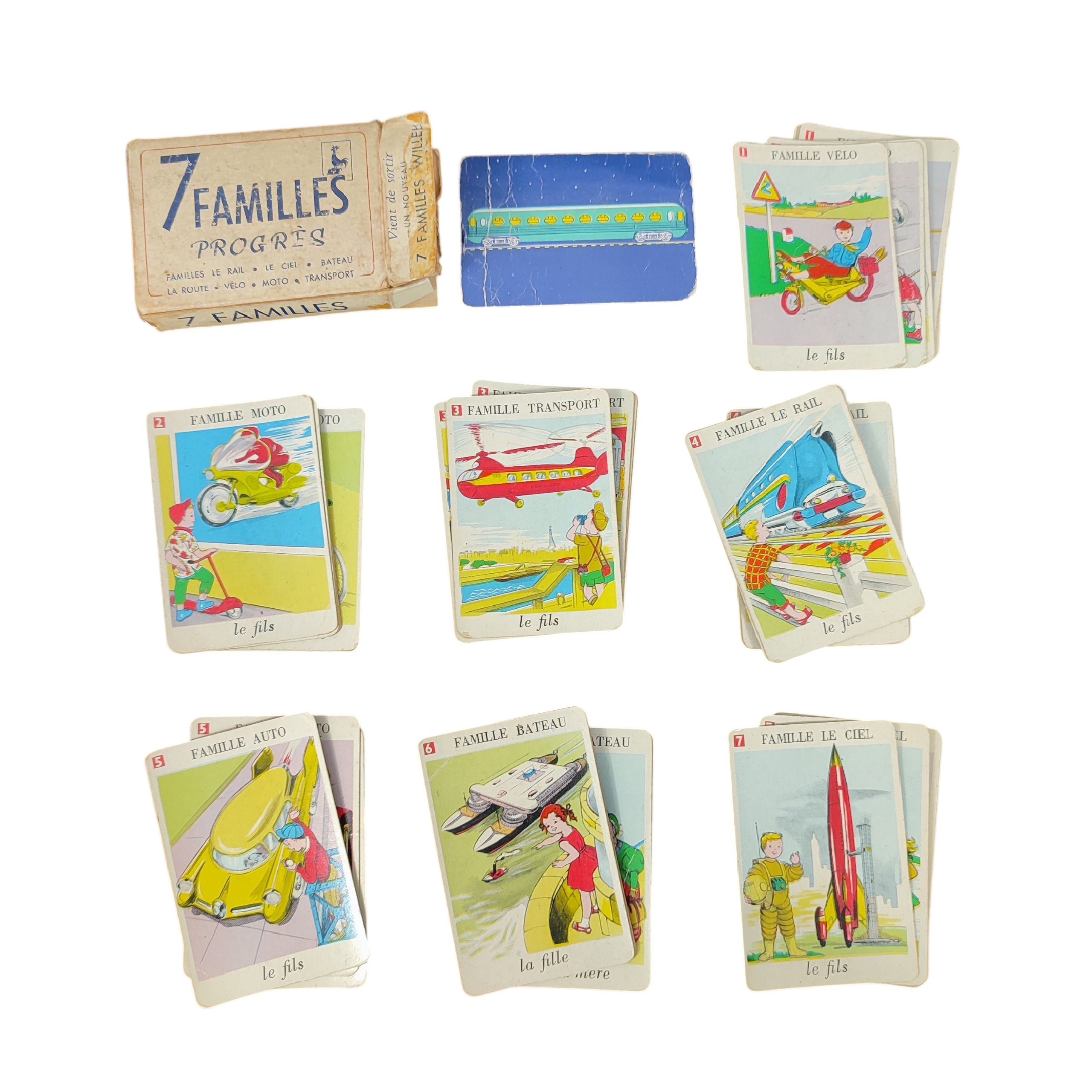 Acheter Ancien jeu des 7 familles - années 1950 État correct - 12,50 € Ancien jeu des 7 familles - années 1950 État correct reconditionné disponible sur Label Emmaüs