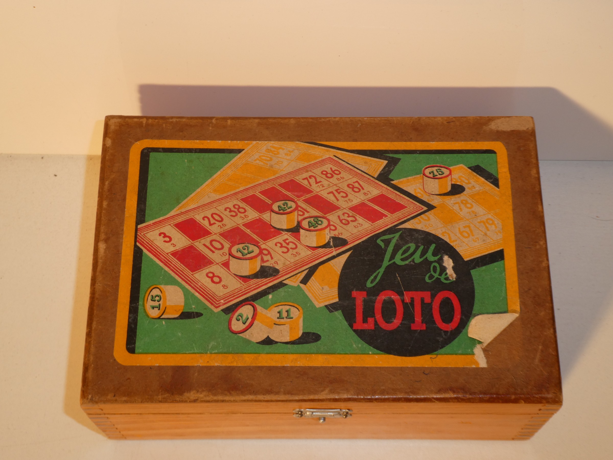 Voir photo 2 de Ancien jeu loto en bois Ancien jeu loto en bois État correct reconditionné photo 2