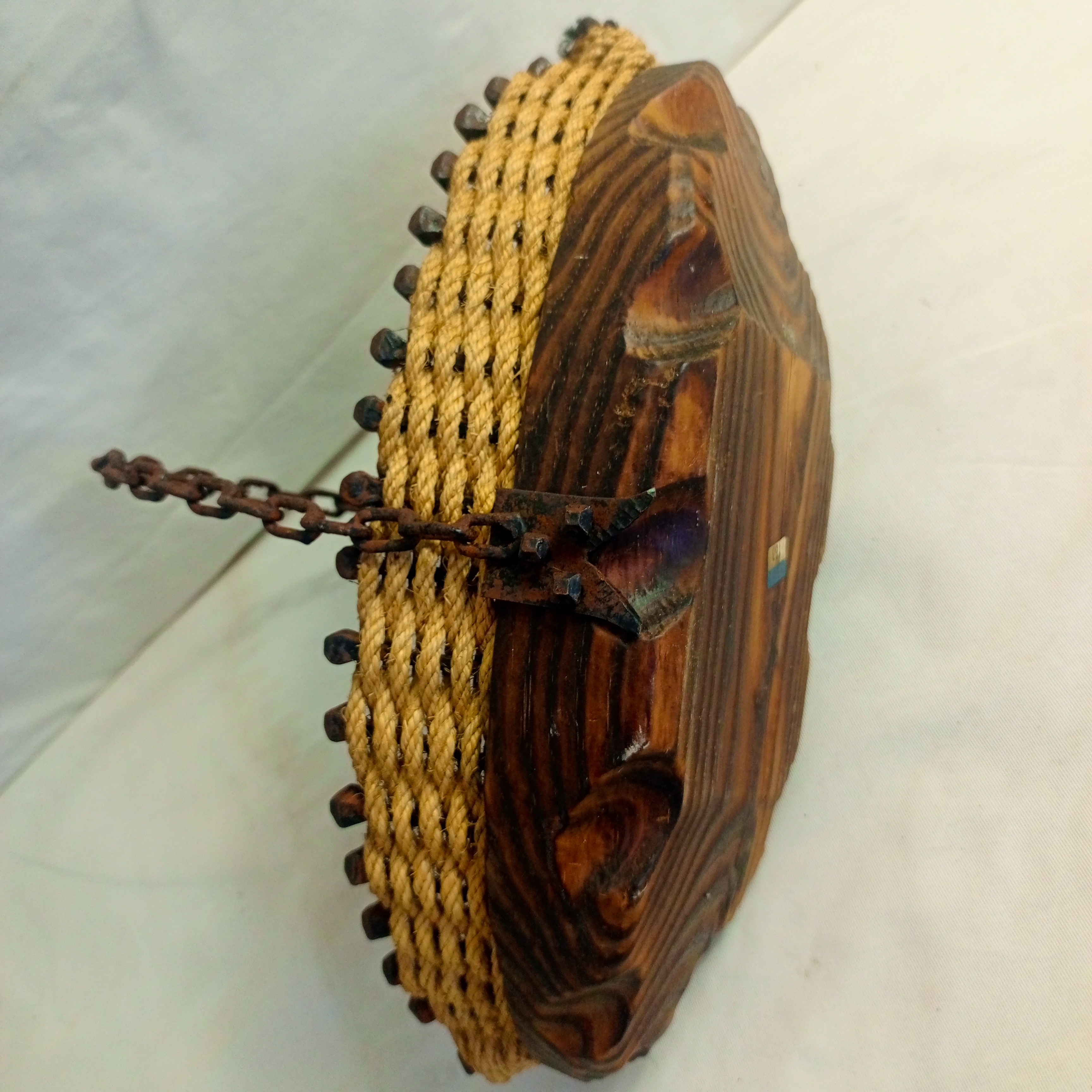 Voir photo 4 de Ancien Panier Vintage À Œufs Artisanal Fer Forgé Cordage Ancien Panier Vintage À Œufs Artisanal Fer Forgé Cordage État correct reconditionné photo 4