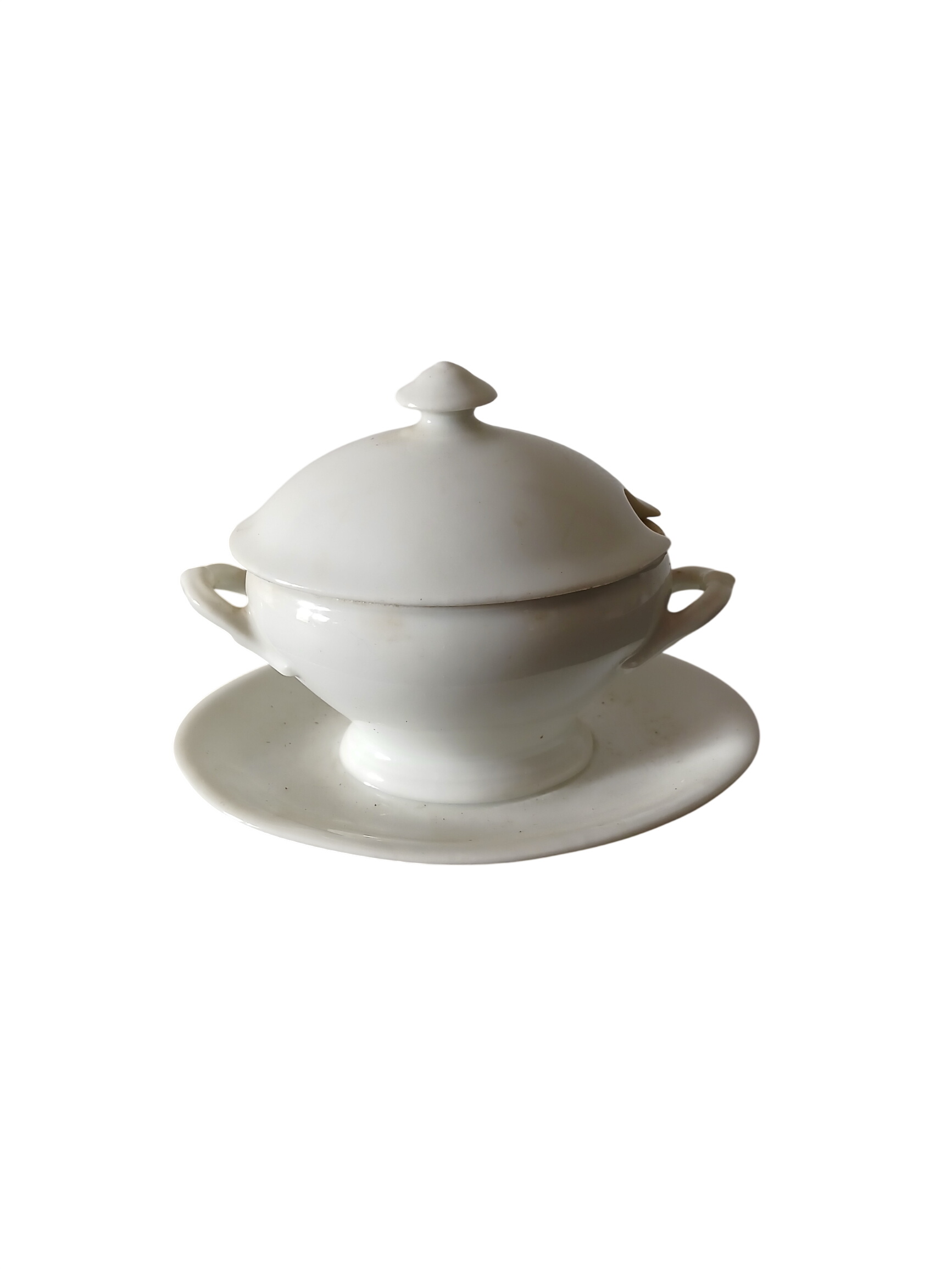 Acheter Ancien petit moutardier en faïence blanche. - 10,00 € Ancien petit moutardier en faïence blanche. reconditionné disponible sur Label Emmaüs