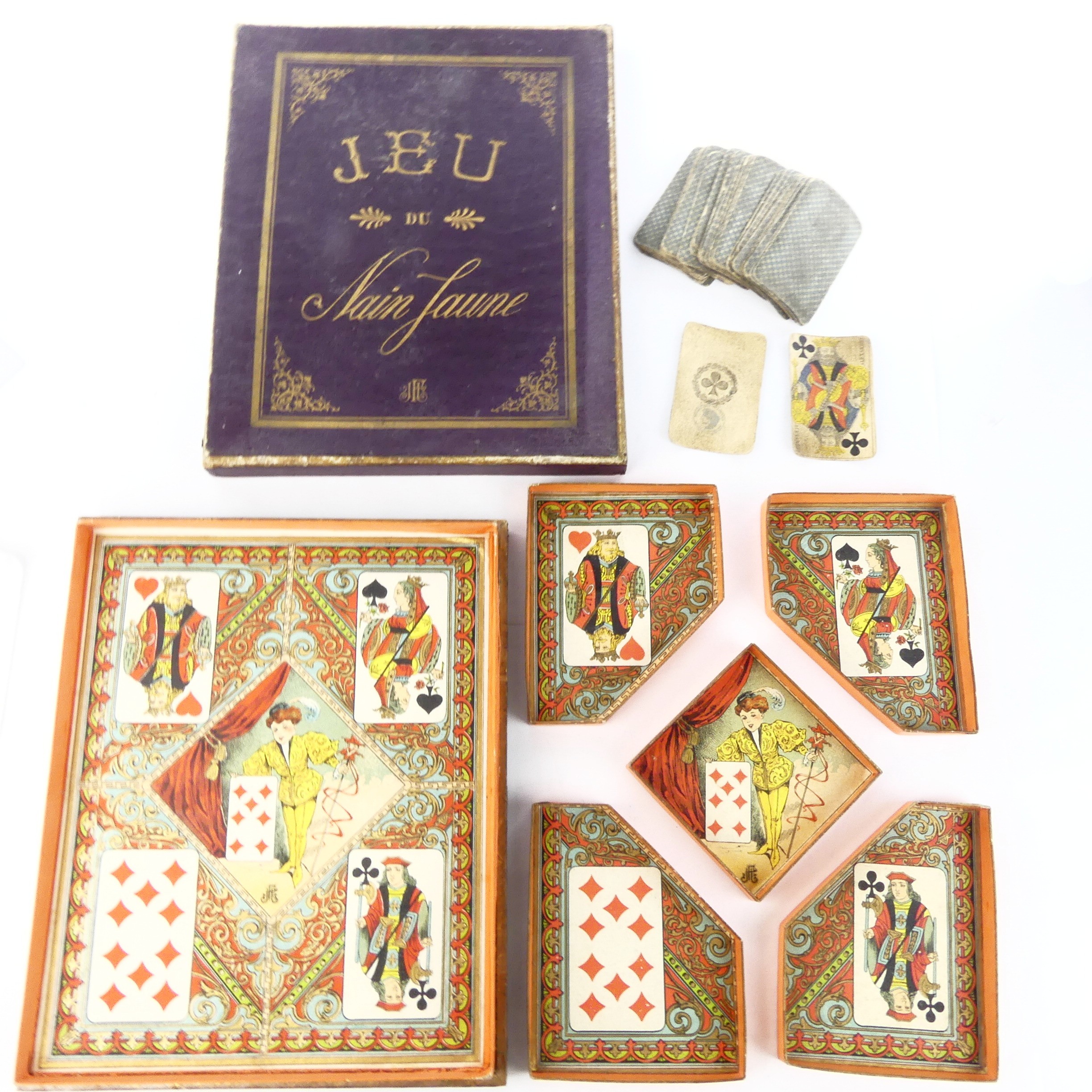 Voir photo 2 de Ancien plateau de jeu Nain jaune JFL Paris et cartes Ancien plateau de jeu Nain jaune JFL Paris et cartes État correct reconditionné photo 2