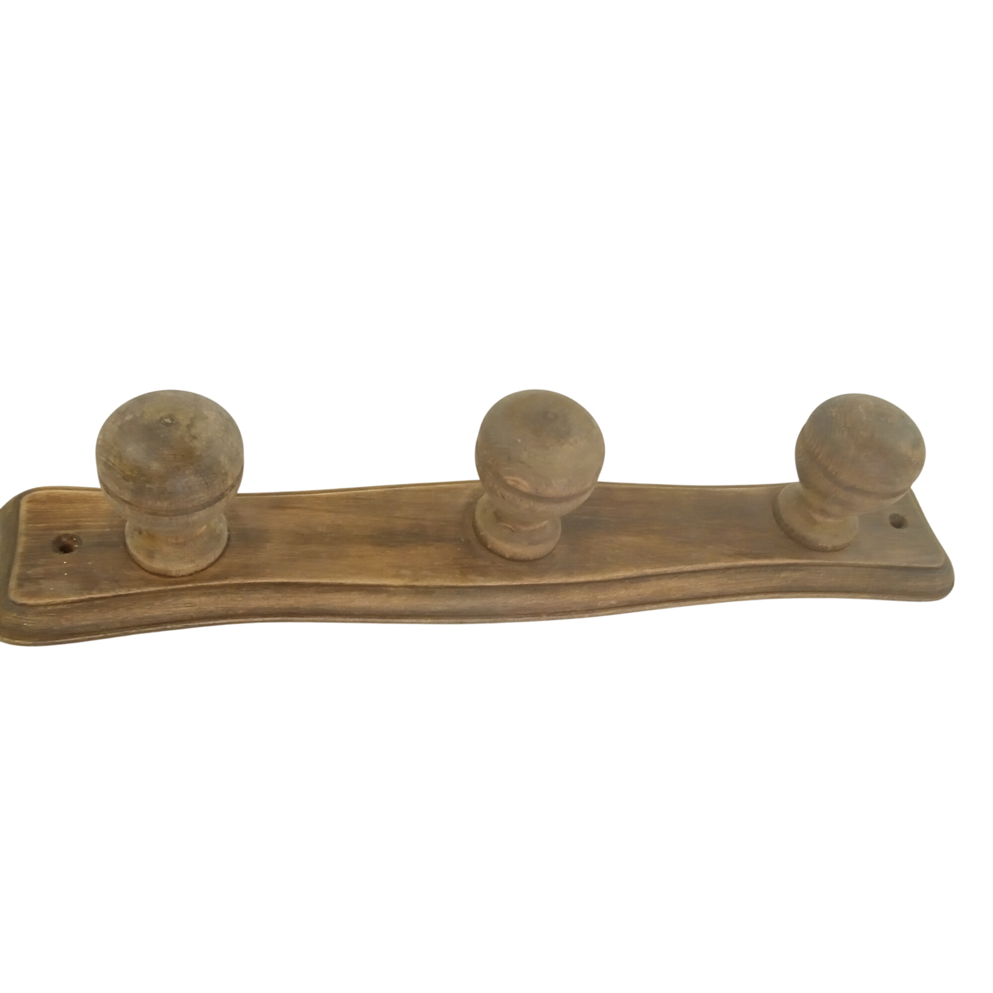 Ancien porte-manteau français mural Art déco 3 crochets en bois Bon état - 19,20 € Ancien porte-manteau français mural Art déco 3 crochets en bois Bon état reconditionné disponible sur Label Emmaüs