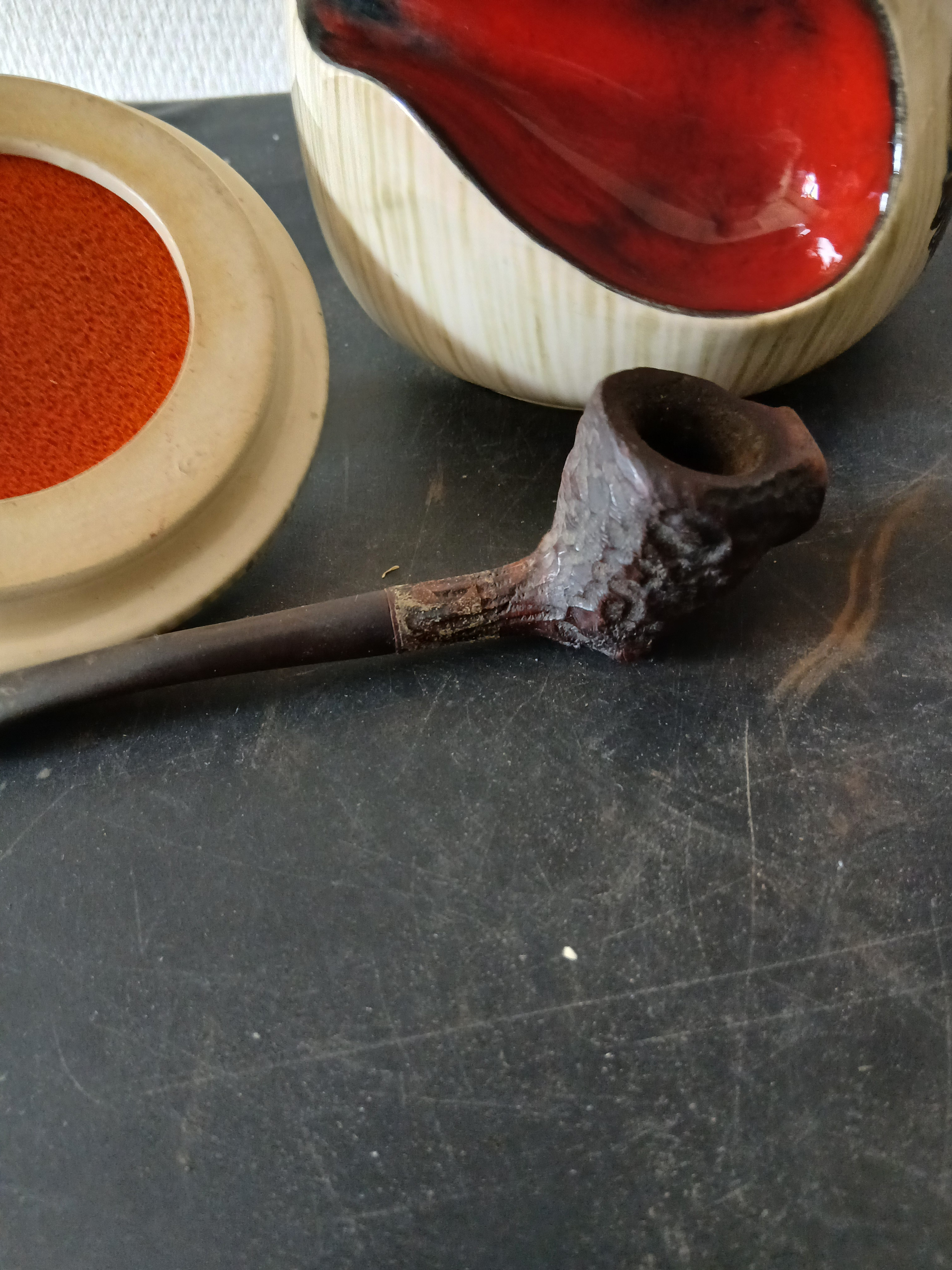 Voir photo 7 de Ancien pot à tabac en céramique pour fumeurs de pipe. Ancien pot à tabac en céramique pour fumeurs de pipe. reconditionné photo 7