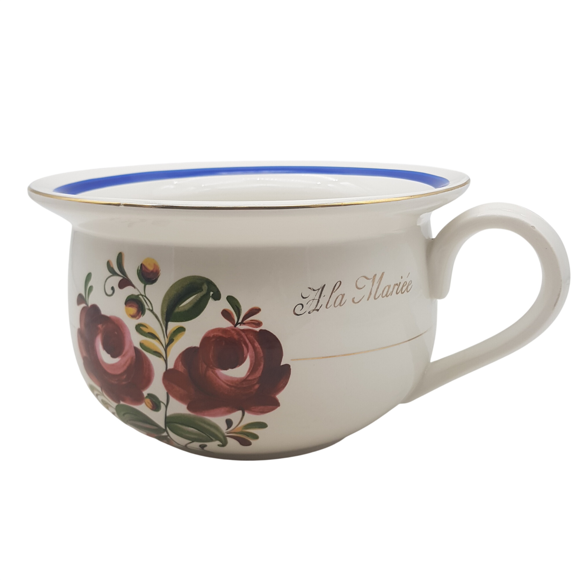 Ancien pot de chambre "à la Mariée" — Moulin des Loups Très bon état - 15,00 € Ancien pot de chambre "à la Mariée" — Moulin des Loups Très bon état reconditionné disponible sur Label Emmaüs