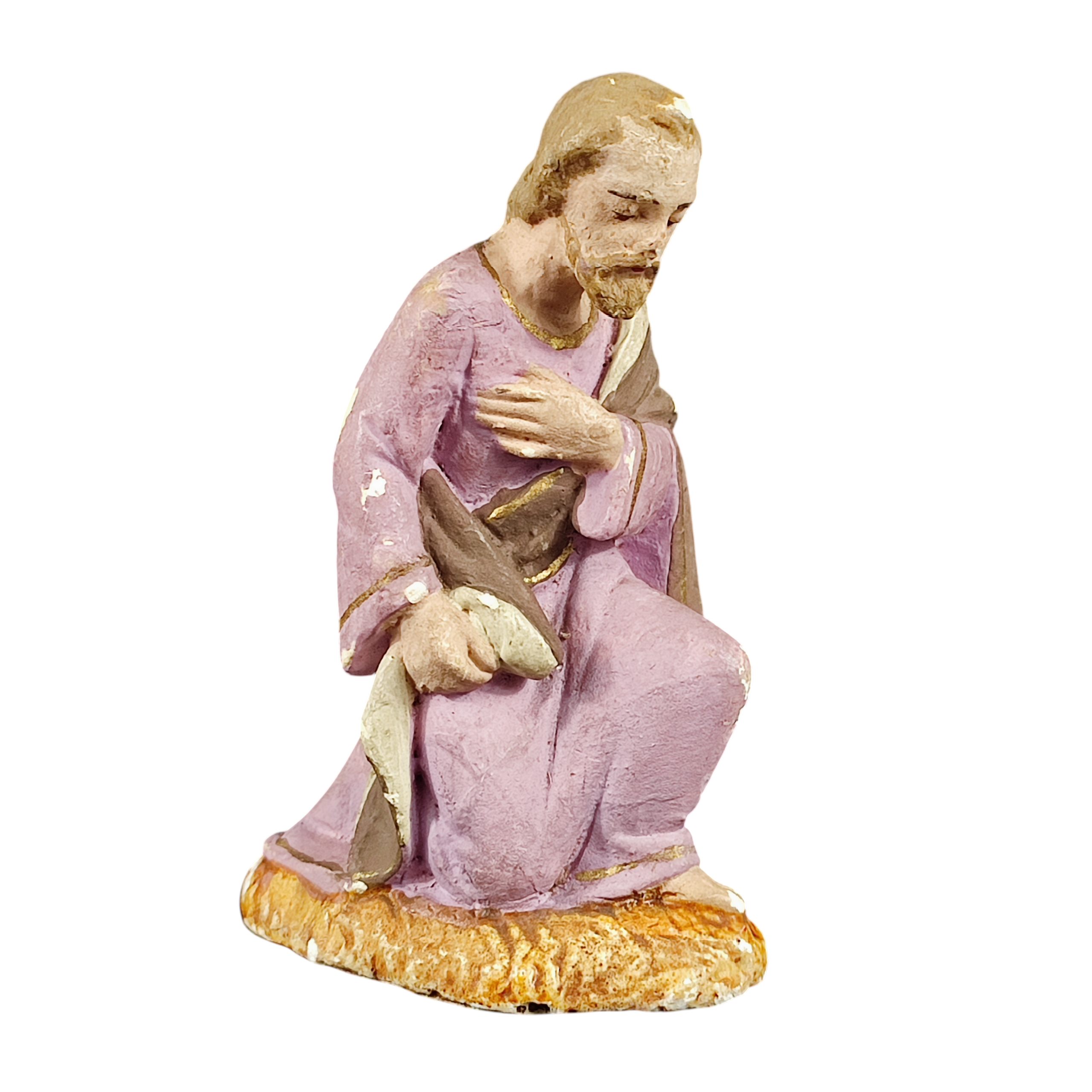 Ancien santon Devineau "Joseph" 10,4 cm - crèche de Noël État correct - 12,00 € Ancien santon Devineau "Joseph" 10,4 cm - crèche de Noël État correct reconditionné disponible sur Label Emmaüs