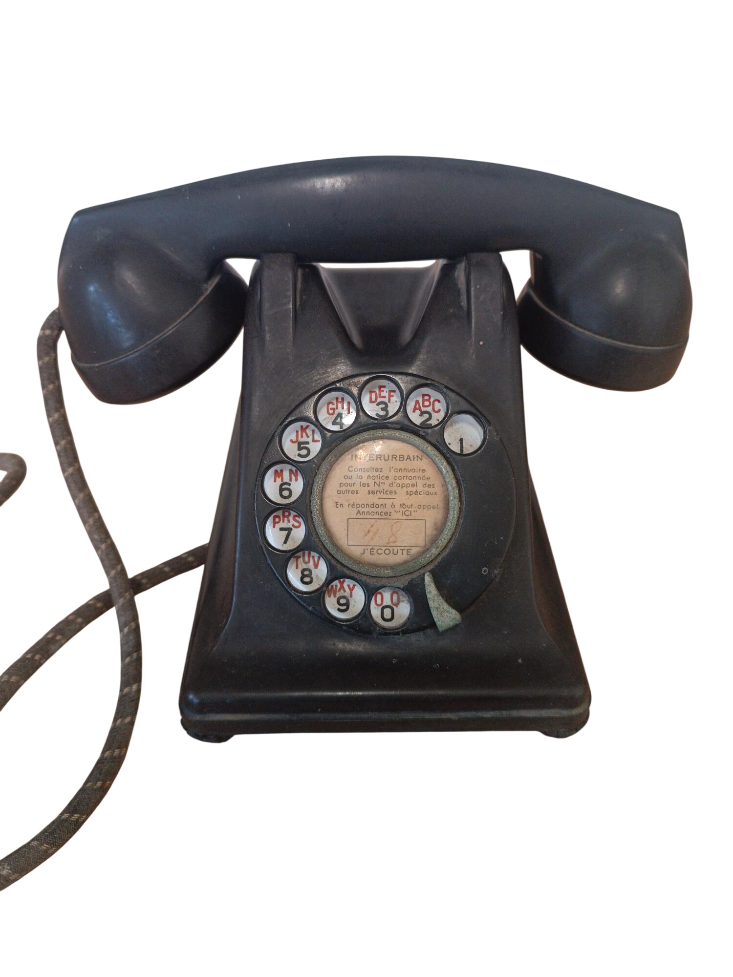 Ancien téléphone en bakélite noir État correct - alternatives disponibles sur Dero Ancien téléphone en bakélite noir État correct reconditionné (offre indisponible)