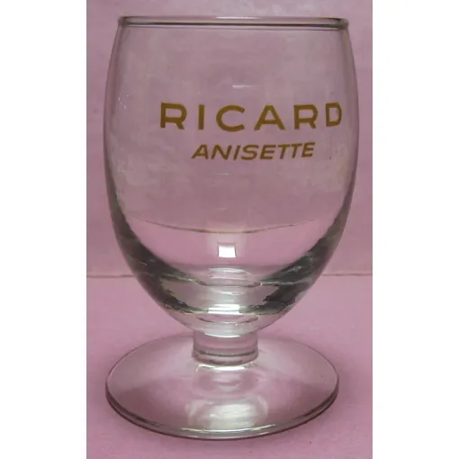 Ancien Verre Ricard Anisette - Sérigraphie Jaune occasion reconditionné disponible sur Rakuten