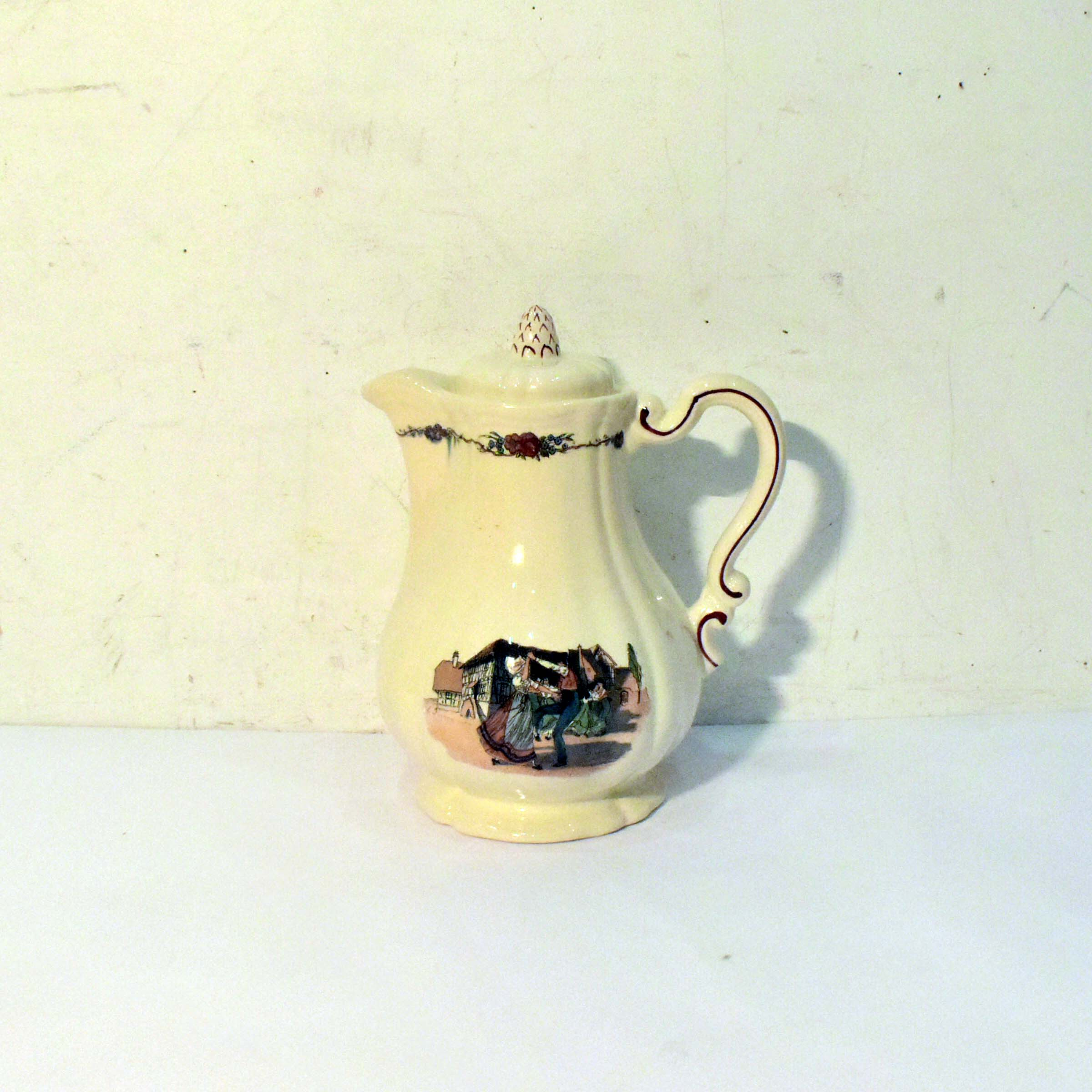 Voir photo 3 de Ancienne cafetière en faïence de Sarreguemines Henri Loux Ancienne cafetière en faïence de Sarreguemines Henri Loux Bon état reconditionné photo 3
